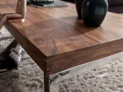 Massiver Couchtisch 120cm Wohnzimmertisch Holz Tisch Massiv Beistelltisch
