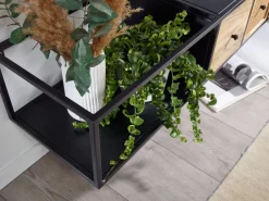 Massive TV-Board Kommode 150cm hängend Mango Massivholz Wiener Geflecht Rattan TV Lowboard