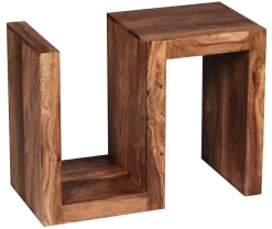 Massivholz Beistelltisch S Cube Design Couchtisch Massiv Holz Modern Regal