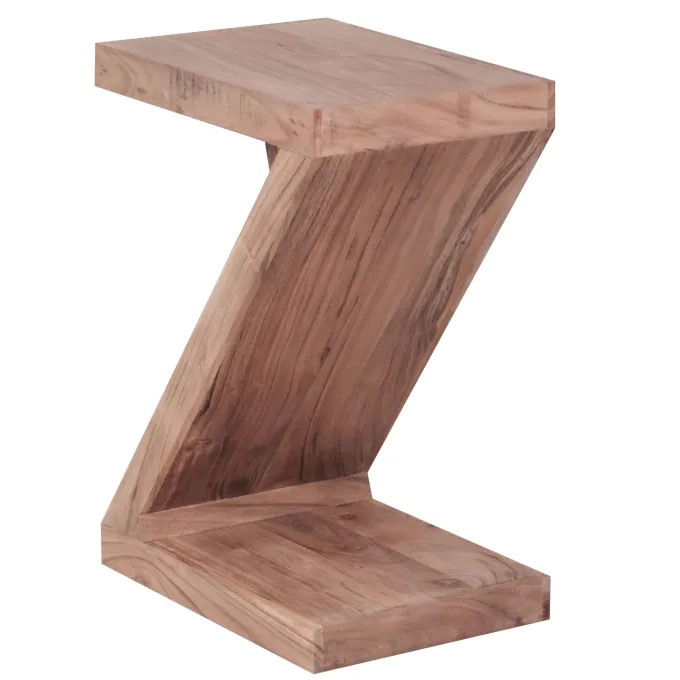 Massivholz Beistelltisch Z Cube 44x30x59 cm Couchtisch Regal