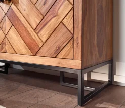 Massivholz Schuhschrank Sheesham 100cm Schuhkommode Garderobe Flur