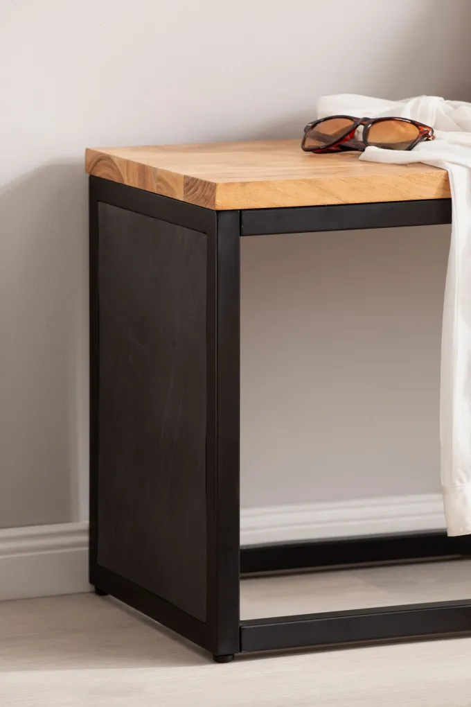 Massivholz Sitzbank 120 cm Akazie - Design Bank - Garderobenbank - Bettbank