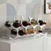 Modernes Weinregal 55cm Alu silber für 9 Flaschen Flaschenhalter Flaschenregal