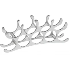 Modernes Weinregal 55cm Alu silber für 9 Flaschen Flaschenhalter Flaschenregal