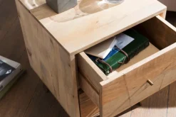 Nachtkonsole Massivholz 2 Schubladen Nachttisch Boxspringbetten Nachtkästchen