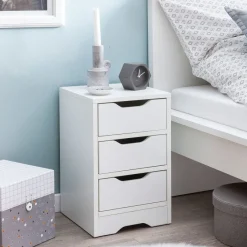 Nachtkonsole Nachtkommode Nachtschrank Nachttisch Nachtkästchen 3 Schubladen