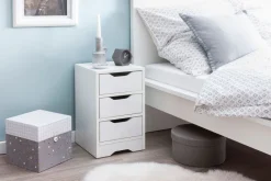 Nachtkonsole Nachtkommode Nachtschrank Nachttisch Nachtkästchen 3 Schubladen