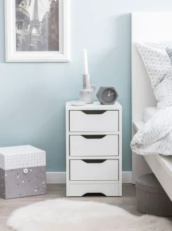 Nachtkonsole Nachtkommode Nachtschrank Nachttisch Nachtkästchen 3 Schubladen