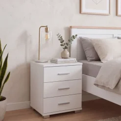 Nachtkonsole Nachtschrank Holz Nachtkästchen Schlafzimmer Design Nachttisch