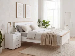 Nachtkonsole Nachtschrank Holz Nachtkästchen Schlafzimmer Design Nachttisch