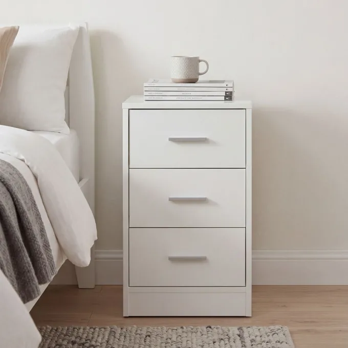 Nachtschrank Kommode Nachttisch Schublade Ablage Schlafzimmer Boxspring 68 cm