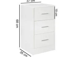Nachtschrank Kommode Nachttisch Schublade Ablage Schlafzimmer Boxspring 68 cm