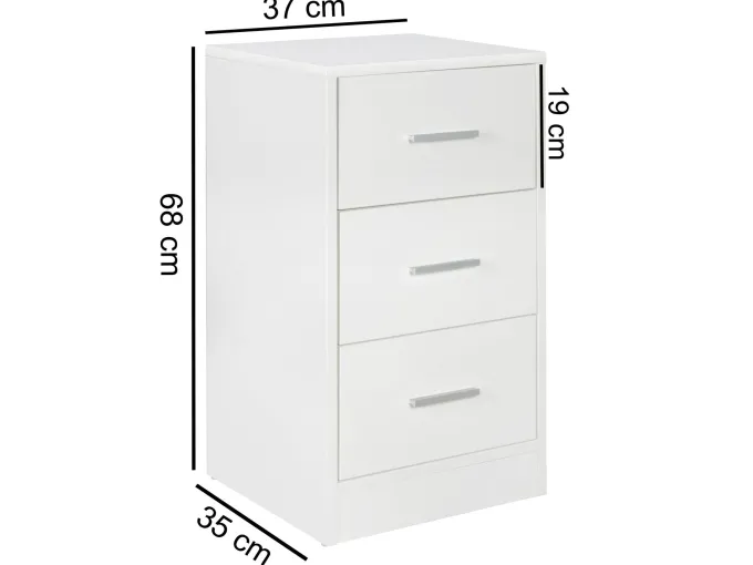 Nachtschrank Kommode Nachttisch Schublade Ablage Schlafzimmer Boxspring 68 cm