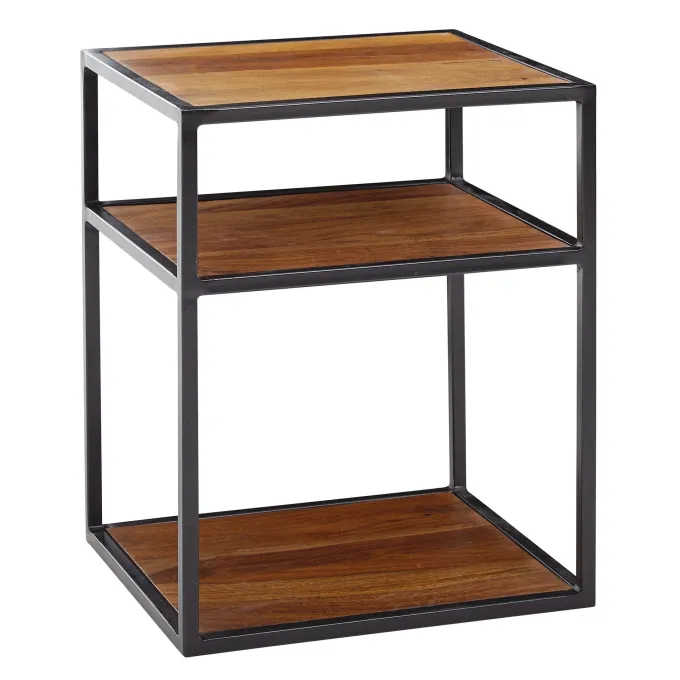 Nachttisch FineBuy Beistelltisch Boxspringbett Holz Massiv 40x50x35 cm Tisch