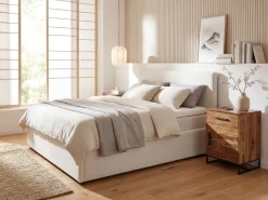 Nachttisch FineBuy Nachtkommode Boxspringbett Massivholz 45x35x65 cm Schublade