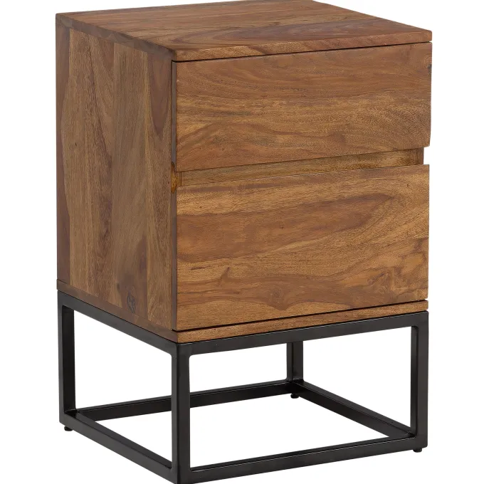 Nachttisch FineBuy Nachtkonsole Boxspringbett Massivholz 40x38x60 cm Schubladen