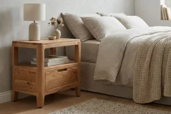 Nachttisch Massivholz Nachtkonsole Schublade Nachtkästchen Nachtschrank Modern