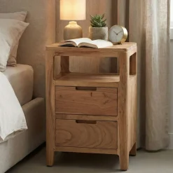 Nachttisch Massivholz Nachtkonsole Nachtkästchen Schublade Nachtschrank Modern