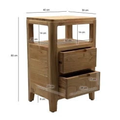 Nachttisch Massivholz Nachtkonsole Nachtkästchen Schublade Nachtschrank Modern