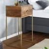 Nachttisch Massivholz Schublade Nachtkonsole Boxspringbett Nachtkommode Stauraum
