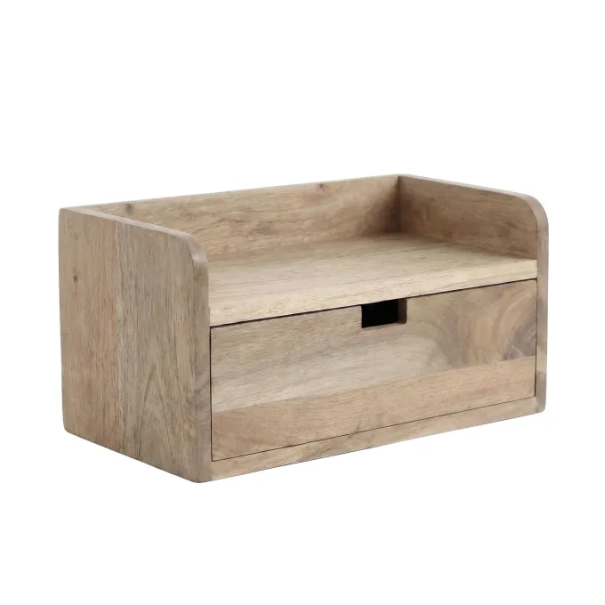 Nachttisch 45x30cm Massivholz Nachtkonsole Hängend mit Schublade schwebend