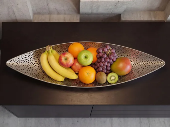 Obstschale Früchtekorb Metall Groß Schale 60cm Dekoschale Metall Obstkorb Oval