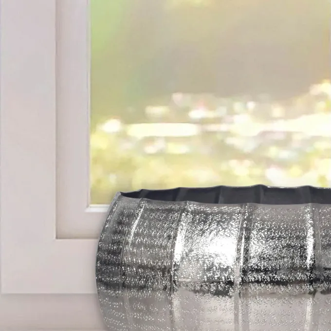 Pflanzgefäß 2er Set FineBuy Metall Schale Deko Blumentopf Rund Hammerschlag