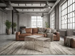 Satztisch 2er Set Couchtisch Aluminium Beistelltisch Metall Wohnzimmertisch Alu