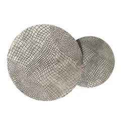 Satztisch 2er Set Metall rund Couchtisch Sofatisch Beistelltisch Aluminium Alu