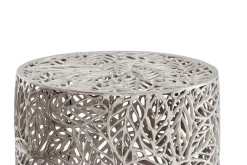 Satztisch 2er Set Metall silber Beistelltisch Dekotisch Couchtisch Aluminium Alu