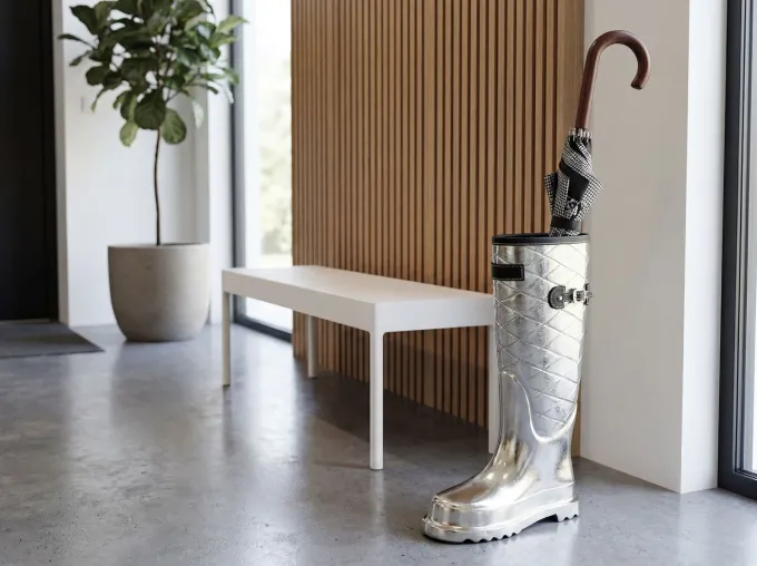 Schirmständer Silber 44cm Regenschirmständer Schirmhalter Schirmaufbewahrung