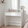 Schminktisch 80cm Kosmetiktisch Frisiertisch Weiß Spiegel Make-Up-Tisch Regal