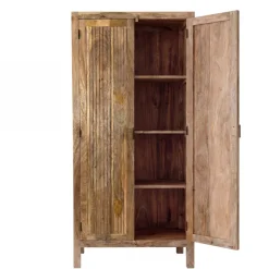 Schrank Mango Massivholz 187cm Massivholzschrank Kleiderschrank Mehrzweckschrank