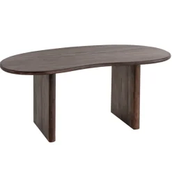Schreibtisch FineBuy Computertisch 180 cm Massivholz Bürotisch Nierenform