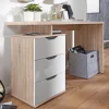 Schreibtisch MASSA mit Container Sonoma Computertisch Bürotisch 120cm 3 Schübe