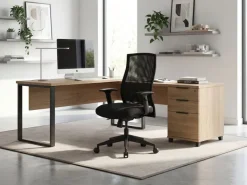 Schreibtischstuhl Finebuy Stoff Schwarz Drehstuhl Armlehne Büro Sessel Bürostuhl