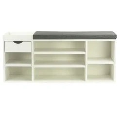 Schuhbank 100cm Sitzbank Flurbank Schuhregal Flurmöbel mit Schublade Modern