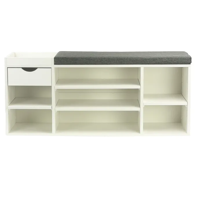 Schuhbank 100cm Sitzbank Flurbank Schuhregal Flurmöbel mit Schublade Modern