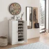 Schuhschrank FineBuy Flurschrank Flurmöbel Holz Weiß Schuhkommode Schuhregal