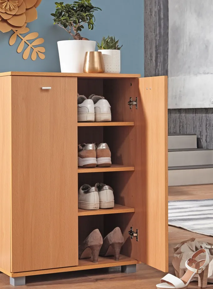 Schuhschrank Holz 12 Paar Schuhe Schuhregal Schuhkommode Flurschrank Sideboard