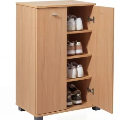Schuhschrank Holz 12 Paar Schuhe Schuhregal Schuhkommode Flurschrank Sideboard