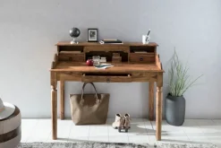 Sekretär FineBuy Schreibtisch Holz Massiv Konsolentisch 115 cm mit Schubladen