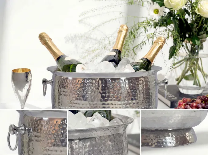 Sektkühler Champagnerkühler 37cm Flaschenkühler XXL Getränkekühler Weinkühler
