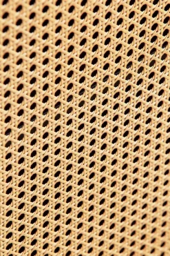 Sideboard 80cm mit 2 Türen in Rattan Wiener Geflecht Design Kommode Schwarz