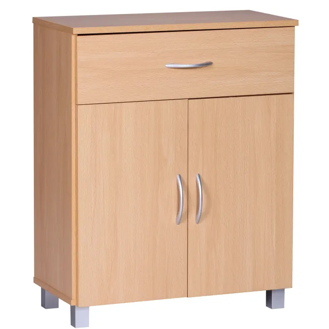 Sideboard 60cm mit 2 Türen & 1 Schublade Moderne Kommode Allzweckschrank Flurschrank