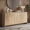 Sideboard Eiche Dekor 155cm Kommode Anrichte Standschrank mit Türen Schubladen