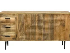Sideboard Massivholz 160cm Kommode Anrichte Standschrank mit Türen Schubladen