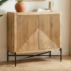 Sideboard Massivholz 91x96cm Kommode Anrichte Standschrank Flurschrank mit Türen
