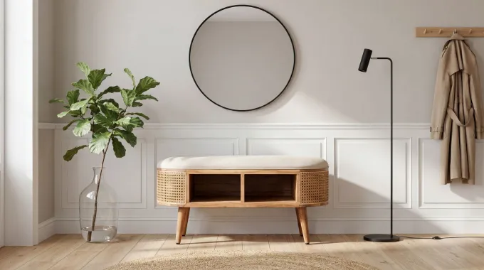 Sitzbank 90cm Garderobenbank Massiv Flurbank Garderobe Schlafzimmer Schuhbank