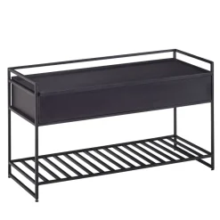 Sitzbank FineBuy Flurbank mit Stauraum 90x52x38 cm Massivholz Bank Flur Truhe